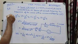 A series LCR circuit L 2 mH C  0·2 F and R  30 is connected to an ac source of variable freq [upl. by Haziza]