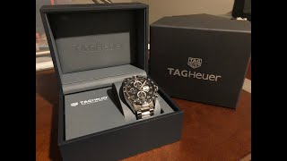 Unboxing and Reviewing the Tag Heuer Carrera DayDate Automatic Black Dial CV2A1RBA0799 [upl. by Carolynne]