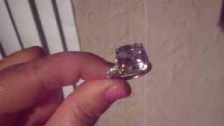 8 carat Asscher cut simulated diamond ring [upl. by Dorsy]