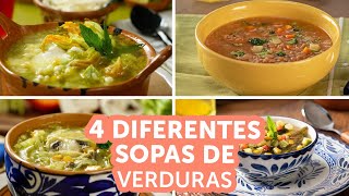 4 formas diferentes de hacer sopa de verduras  Kiwilimón [upl. by Bluefield]