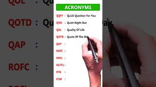 Acronyms  Learn Useful English Phrasal shortsfeed english spokenenglish [upl. by Rehttam]