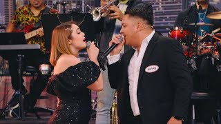 Enamorándonos usa IRVING amp LAYSHA cantando de los besos que te di  Christian Nodal 🎤❤️ univision [upl. by Lokcin367]