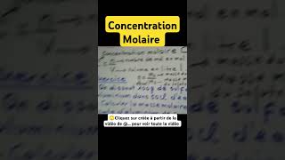 Concentration molaire  comment calculer la concentration molaire indiamaroo movies short [upl. by Epstein]