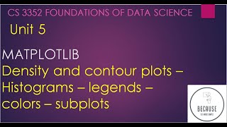 52 Matplotlib  Histogram  Contour plot Density plot Subplots in Tamil [upl. by Aleak]