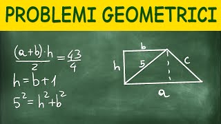 2 Esercizi Svolti su Problemi Geometrici sulle Equazioni di Secondo Grado [upl. by Stoeber]