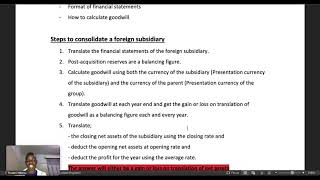 Consolidation of Foreign Subsidiary  IAS 21  CIMA F2 May 2013 Q6 [upl. by Lledraw229]