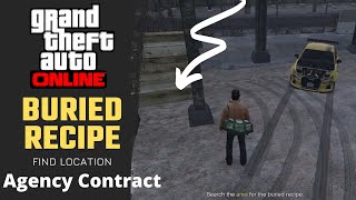 Search the area for the buried recipe  Tuners DLC  GTA V Online  Agency Contract [upl. by Airekahs]