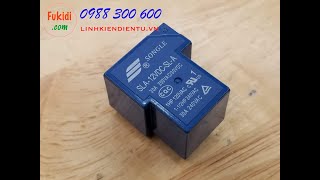 Relay Songle SLA12VDCSLA loại bốn chân tiếp điểm thường mở [upl. by Minni]