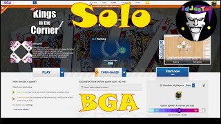 Kings in the Corner SOLO on Boardgamearena Quick Card Game Playthrough [upl. by Stormi]