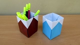 Gemakkelijk Tutorials  Hoe maak je een Paper Makkelijk pennenhouder maken  10 Minutes [upl. by Yecniuq]