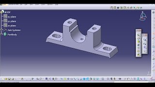 PLUMMER BLOCK PARTS PART 1 CATIA V5 [upl. by Ebner]