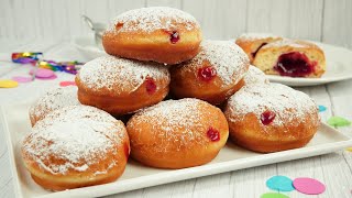 Berliner  Berliner Pfannkuchen  Krapfen für Fasching amp Karneval [upl. by Naut728]