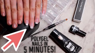 How To Apply PolyGel Nails In 5 Minutes 💅🏼Tutorial [upl. by Helbona745]