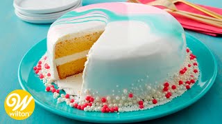 How to Make a Mirror Glaze Cake  Wilton [upl. by Amzaj]