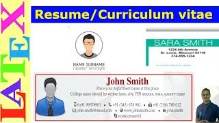 How to Prepare a ResumeCurriculum vitae CV in LaTeX Latex Basic Tutorial28 [upl. by Dranek]