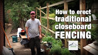 How To Erect Traditional Closeboard Fencing  Time Lapse [upl. by Oelak]