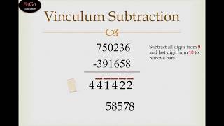 Vedic Maths Subtraction Trick by Vinculum Method  Vedic Maths Teacher Training Free Course Tutorial [upl. by Dominik]