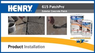 HENRY® 615 PatchPro™ Exterior Concrete Patch [upl. by Tahpos]