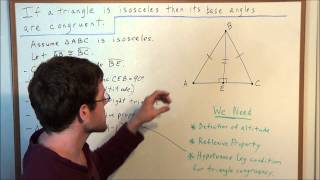 Properties of Isosceles Triangles Proof  Geometry [upl. by Einnoc875]