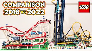 LEGO Roller Coaster Comparison 10261  2018 vs 10303  2022 [upl. by Griffin323]