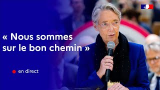 Décarbonation des 50 sites industriels les plus émetteurs  discours dÉlisabeth Borne [upl. by Atiuqad]