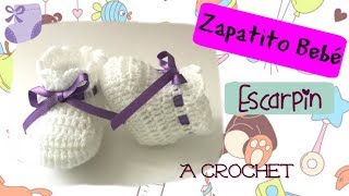 👟Zapatito bebé 03 meses tejidos a CROCHET👟 Shoes baby 03 months Crochet [upl. by Supen49]