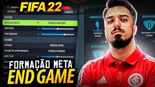 FIFA 22  MINHA FORMAÇÃO TÁTICA COMPLETA  DICA DE FORMAÇÃO DEFENSIVA  FORMAÇÃO OFENSIVA [upl. by Ellohcin]