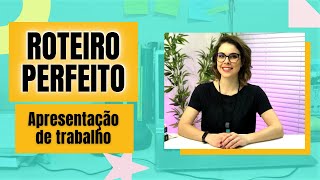 ROTEIRO para APRESENTAÇÃO de trabalho acadêmico  modelo de slides [upl. by Ahsikyw]