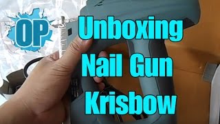 Unboxing review nailstaple Gun paku tembak Electric Krisbow [upl. by Eivod]