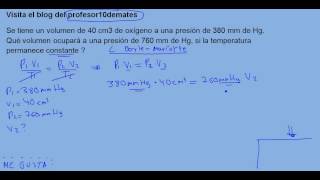 leyes de los gases 01 ejercicio resuelto [upl. by Adigirb]