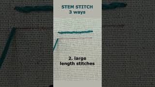 How to embroider stem stitch  3 ways [upl. by Eniledgam]