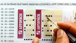 LOTOFÁCIL  COMO GANHAR COM AS 10 DEZENAS MAIS SORTEADAS [upl. by Keane]