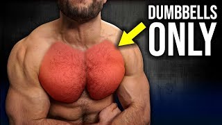 5min Home CHEST Workout Pt2 DUMBBELLS ONLY NO BENCH [upl. by Yniatirb]