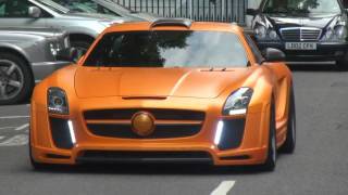 ORANGE MERCEDES FAB DESIGN SLS AMG IN LONDON [upl. by Addis960]