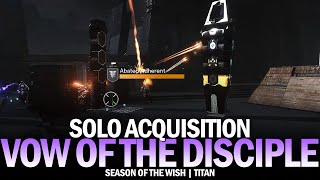 Solo Acquisition Titan  Vow of the Disciple Raid Destiny 2 [upl. by Halyk]