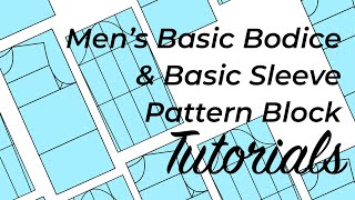 MENSWEAR BASIC BODICE amp SLEEVE BLOCK MENSWEAR PATTERNMAKING  LA MODÉLISTE [upl. by Artemisia702]