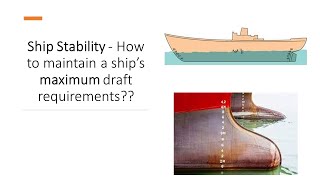 Ship Stability  How to maintain a vessels maximum draft requirements [upl. by Godderd]