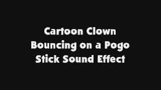 Cartoon Clown Bouncing on a Pogo Stick SFX [upl. by Aihsekram]