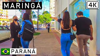 Walking in Maringá 🇧🇷 Paraná Brazil 【4K】2021 [upl. by Lusar]