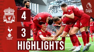 HIGHLIGHTS Liverpool 43 Tottenham Hotspur  Dramatic Jota winner [upl. by Enelear]