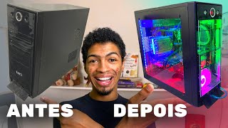 TRANSFORMAR um gabinete ANTIGO em um gabinete GAMER  DIY [upl. by Christy199]