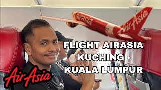 Penerbangan pesawat Airasia Kuching ke Kuala Lumpur KLIA 2 [upl. by Nayk44]