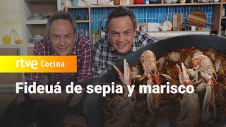 Receta de fideuá de sepia y marisco  Menudos Torres  RTVE Cocina [upl. by Loria762]