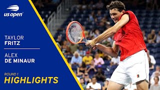 Taylor Fritz vs Alex de Minaur Highlights  2021 US Open Round 1 [upl. by Maibach]