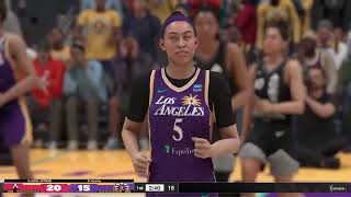 Aces vs Sparks 752024 WNBA Simulation NBA2k [upl. by Latsryc]