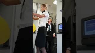 Flight attendant has us laughing before we take off [upl. by Rubinstein]