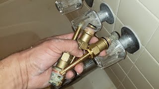 How To Repair Replace 3 Handle Shower Valve [upl. by Gunner]