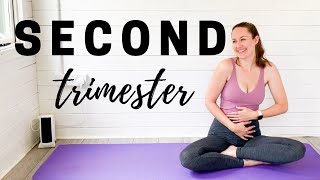 Prenatal Yoga Flow for the Second Trimester  15 Minute Full Body Pregnancy Yoga Flow [upl. by Wichman]