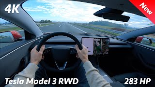 Tesla Model 3 RWD 2024  POV Test Drive amp FULL Review in 4K Highland [upl. by Guido426]