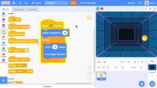 Pong Game with Scratch [upl. by Nirrek]